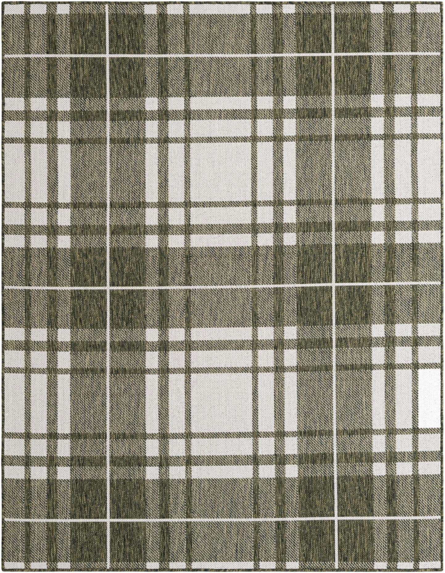 5' 3 x 7' Easy-Clean Checkered Indoor / Outdoor Rug
