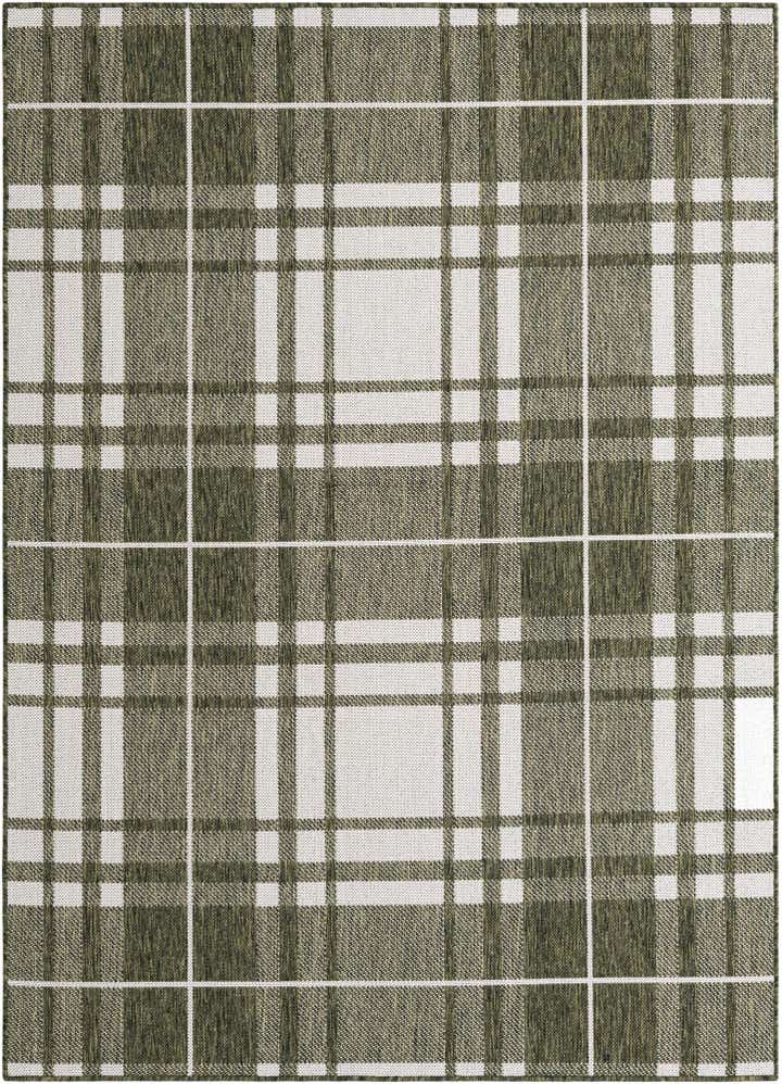 5' 3 x 7' Easy-Clean Checkered Indoor / Outdoor Rug