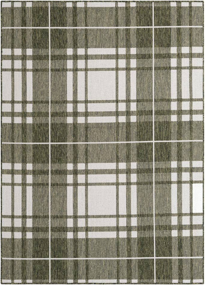 Detail image of 5' 3 x 7' Easy-Clean Checkered Indoor / Outdoor Rug
