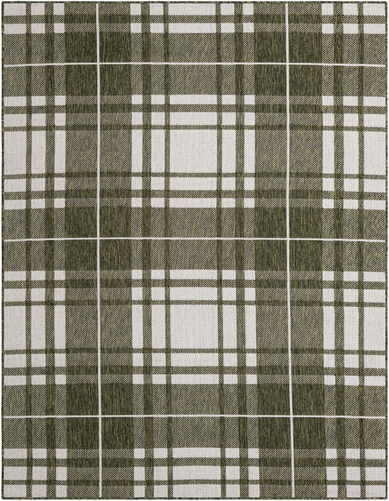 5' 3 x 8' Easy-Clean Checkered Indoor / Outdoor Rug