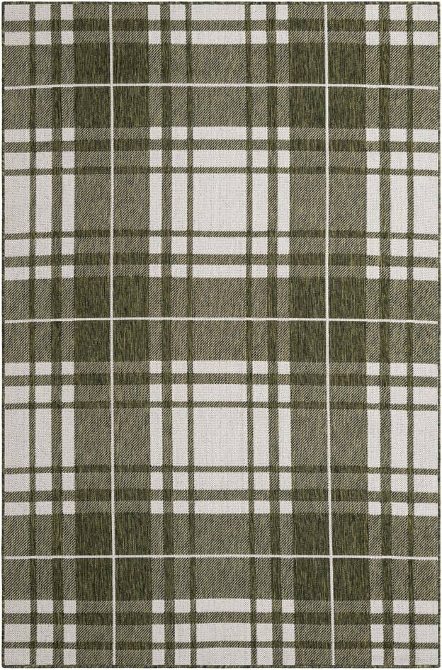 Detail image of 5' 3 x 8' Easy-Clean Checkered Indoor / Outdoor Rug