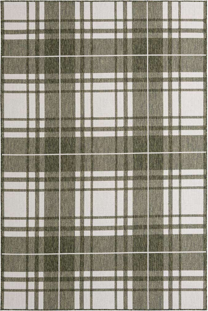 6' x 9' Easy-Clean Checkered Indoor / Outdoor Rug