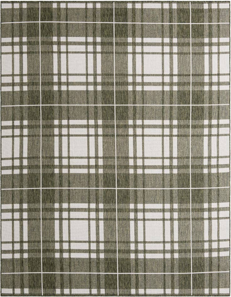 Detail image of 7' 10 x 10' Easy-Clean Checkered Indoor / Outdoor Rug