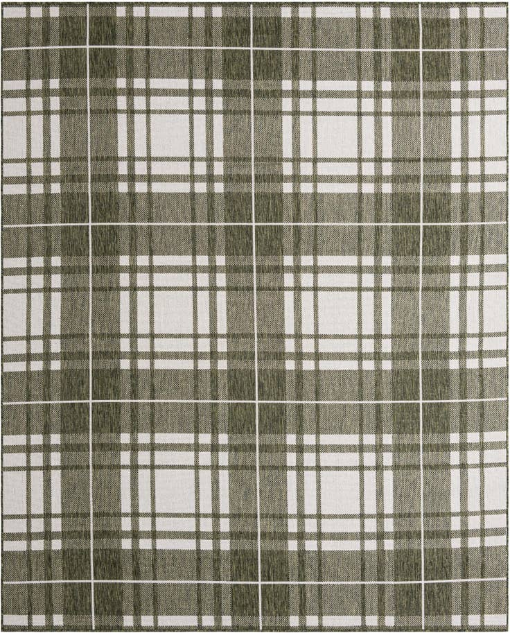 Detail image of 7' 10 x 10' Easy-Clean Checkered Indoor / Outdoor Rug