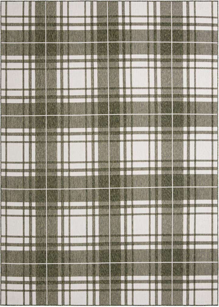 9' x 12' Easy-Clean Checkered Indoor / Outdoor Rug