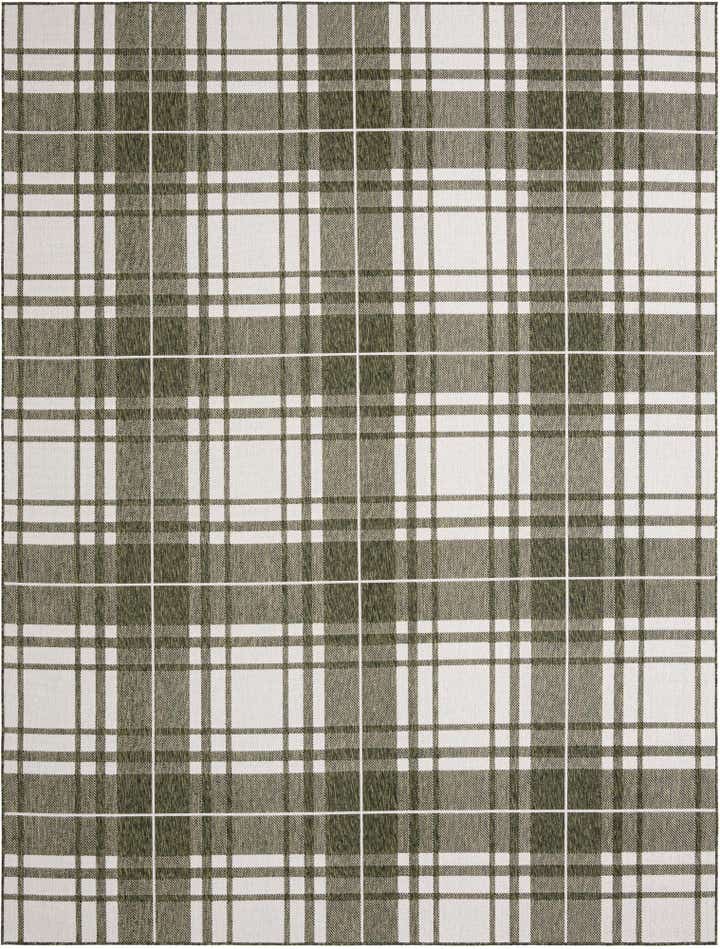 9' x 12' Easy-Clean Checkered Indoor / Outdoor Rug
