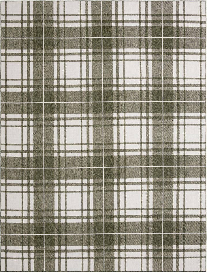 Detail image of 9' x 12' Easy-Clean Checkered Indoor / Outdoor Rug