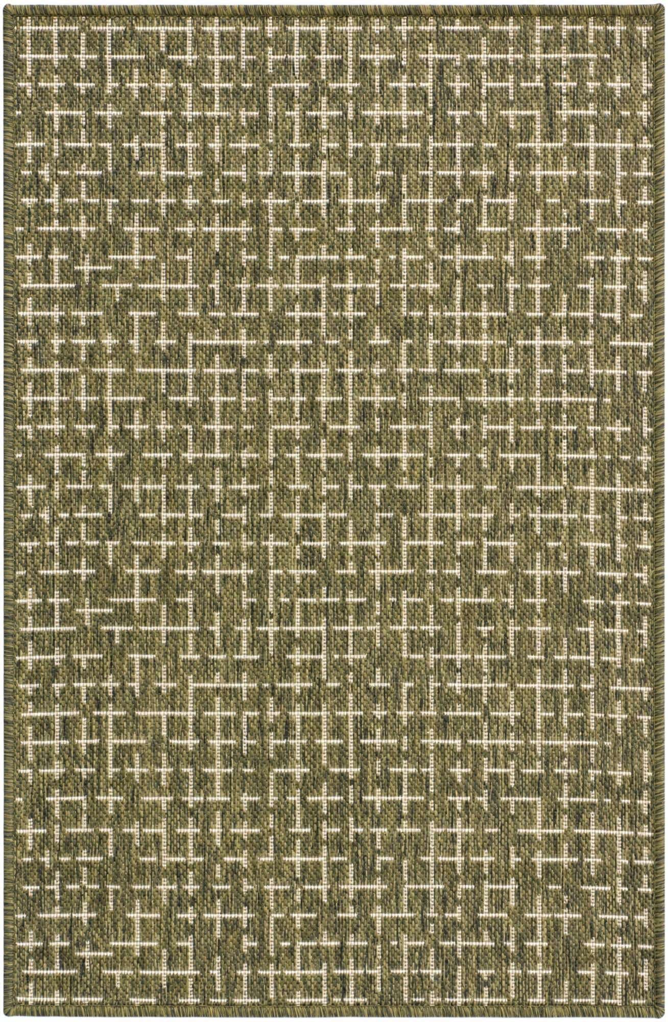 2' x 3' Easy-Clean Checkered Indoor / Outdoor Rug