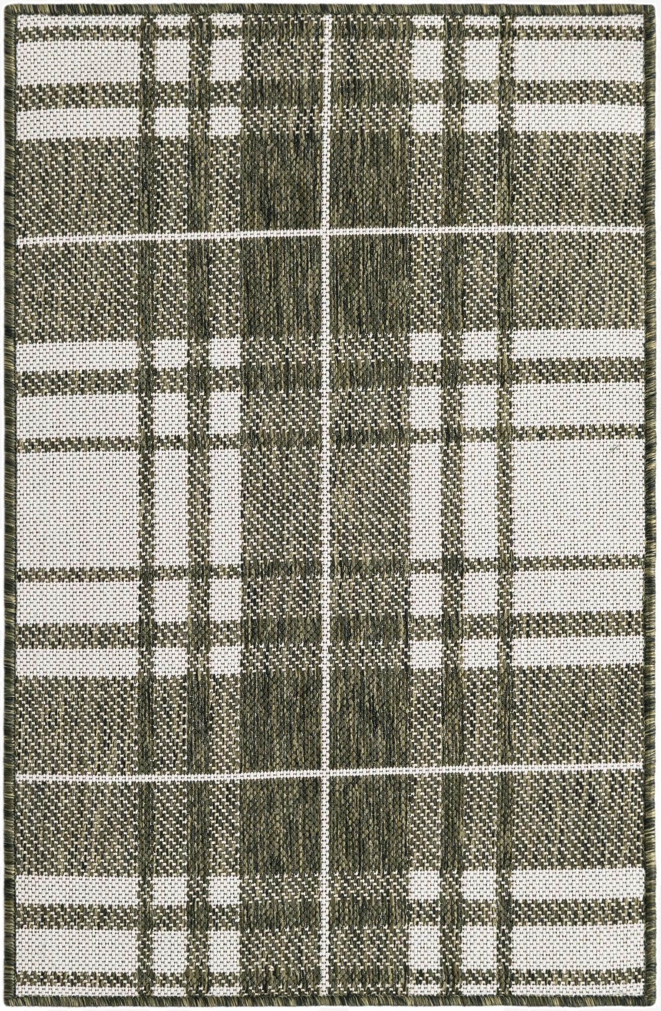 2' x 3'  Washable Checkered Indoor / Outdoor Rug