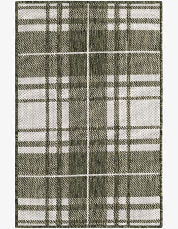 2' x 3' Easy-Clean Checkered Indoor / Outdoor Rug