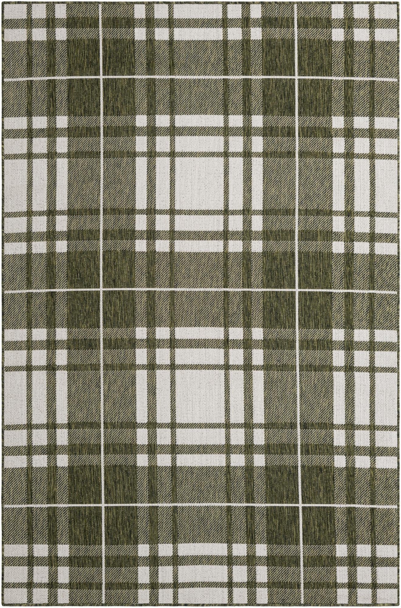 5' 3 x 8'  Washable Checkered Indoor / Outdoor Rug