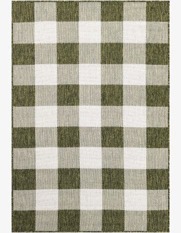 4' x 6' Easy-Clean Checkered Indoor / Outdoor Rug