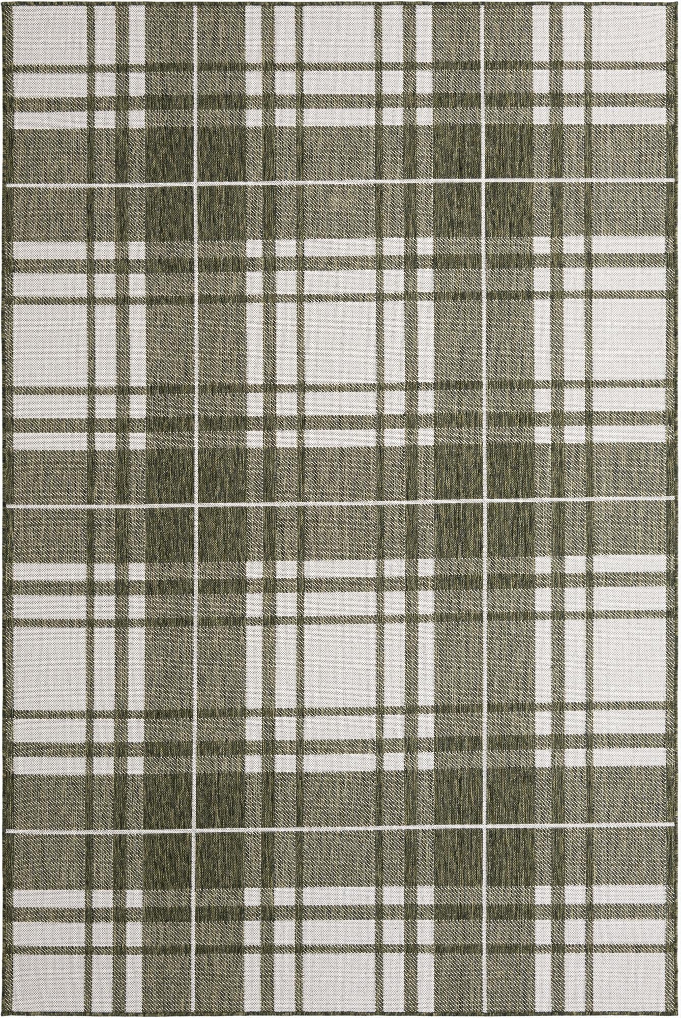 6' x 9'  Washable Checkered Indoor / Outdoor Rug