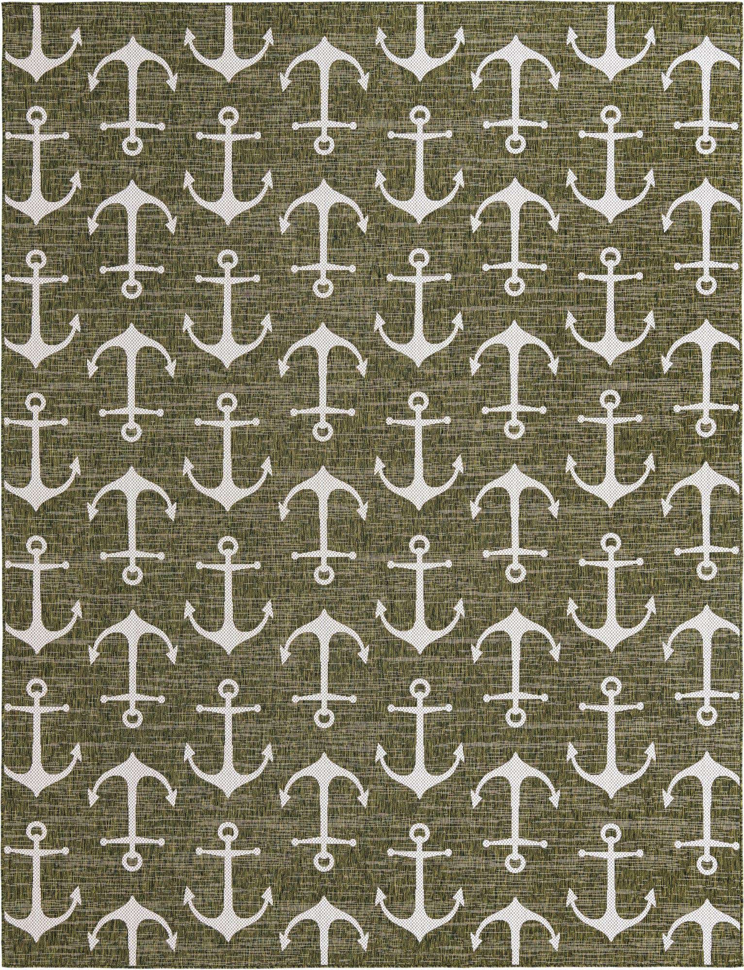 10' x 13' Easy-Clean Coastal Indoor / Outdoor Rug