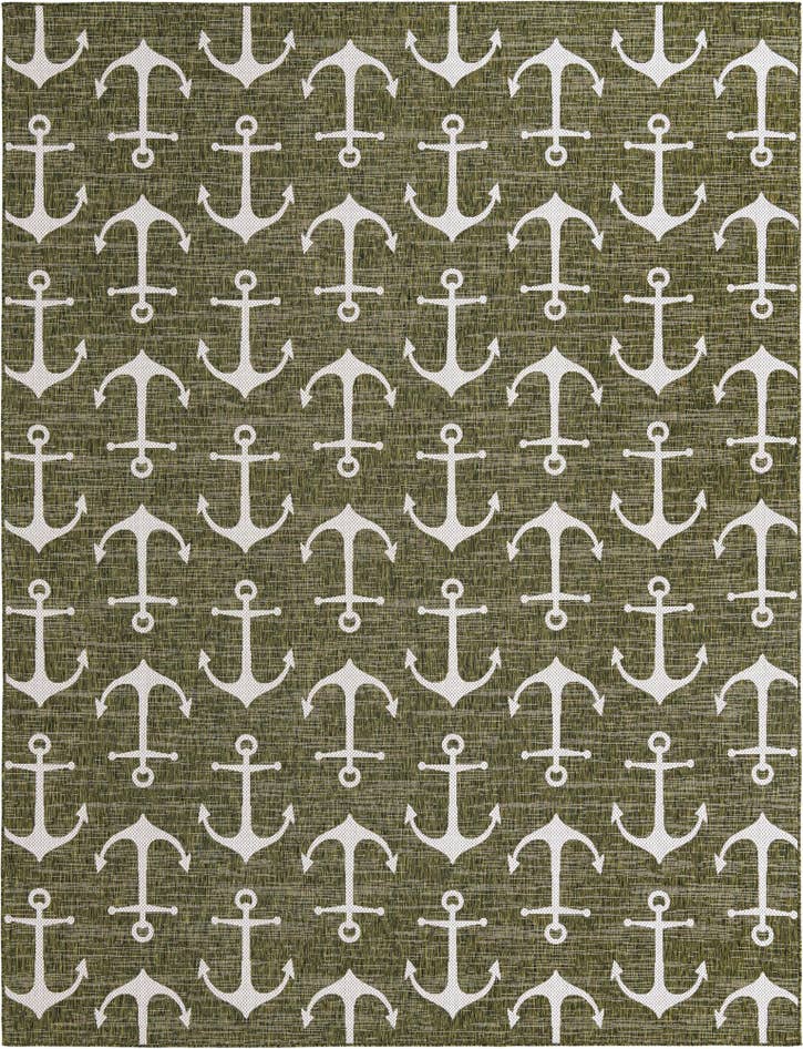 Detail image of 10' x 13' Easy-Clean Coastal Indoor / Outdoor Rug