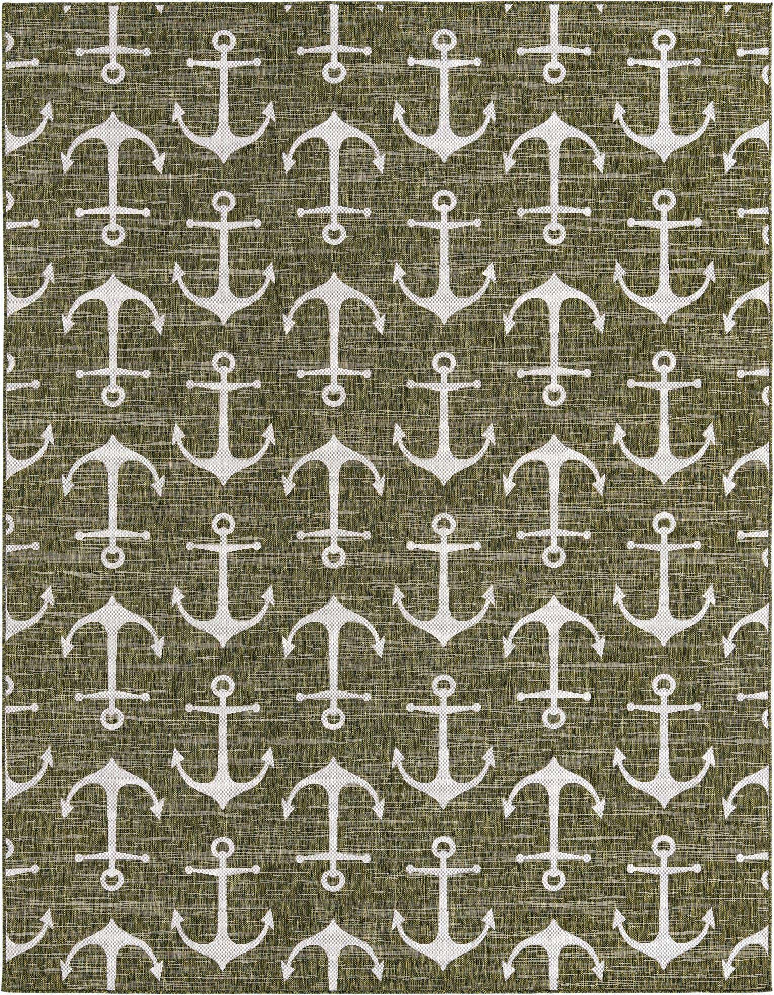 9' x 12' Easy-Clean Coastal Indoor / Outdoor Rug