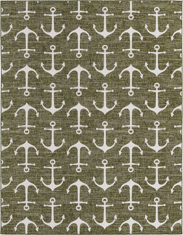 Detail image of 9' x 12' Easy-Clean Coastal Indoor / Outdoor Rug
