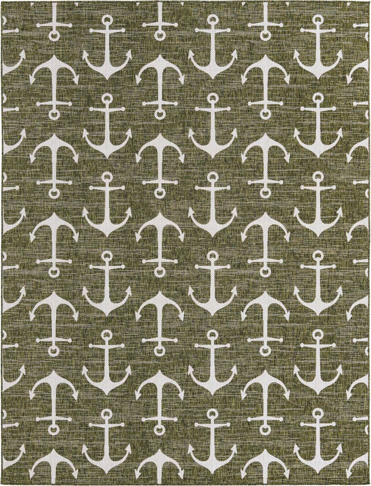 Detail image of 9' x 12' Easy-Clean Coastal Indoor / Outdoor Rug