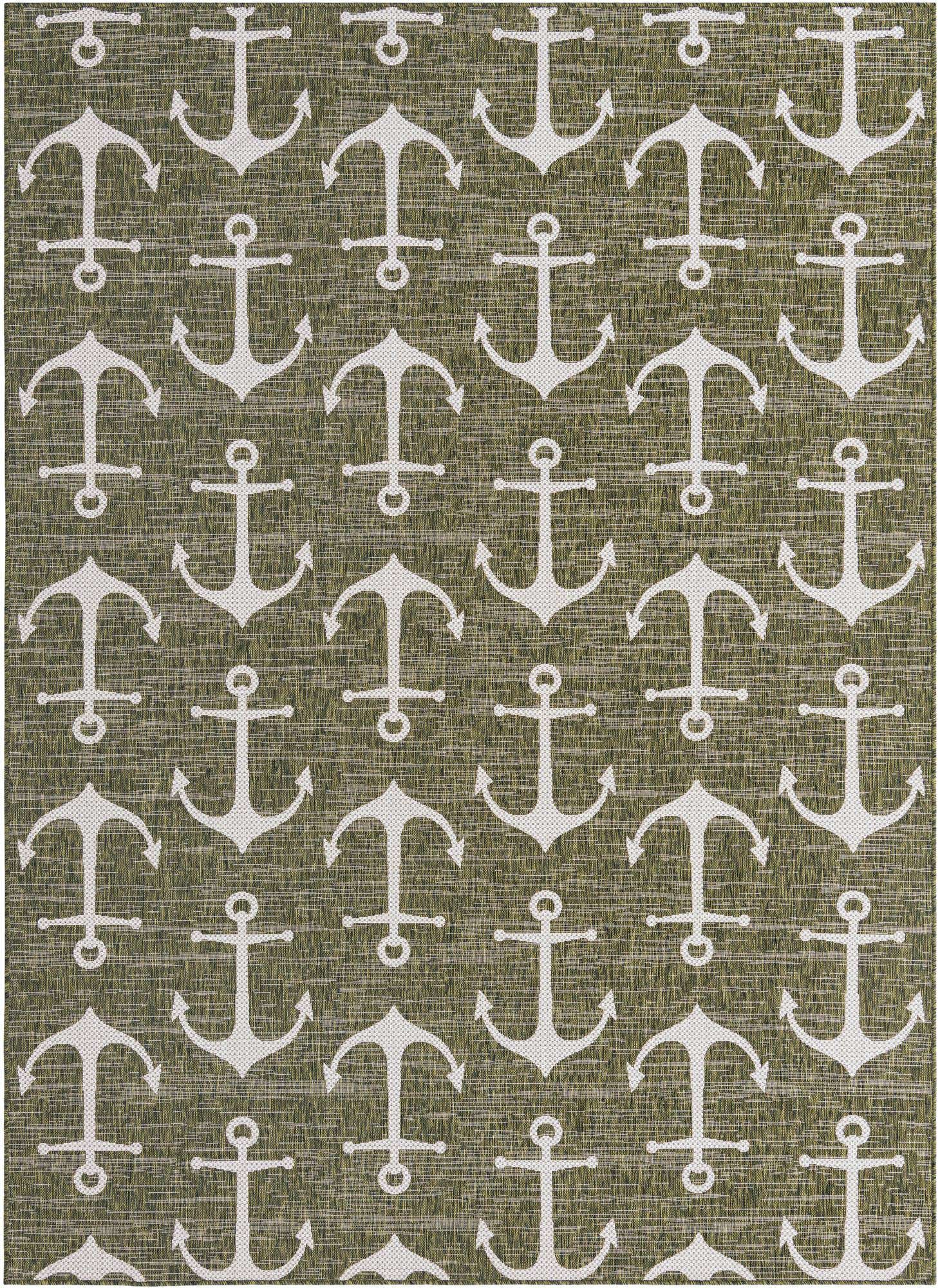 7' 10 x 11' Easy-Clean Coastal Indoor / Outdoor Rug