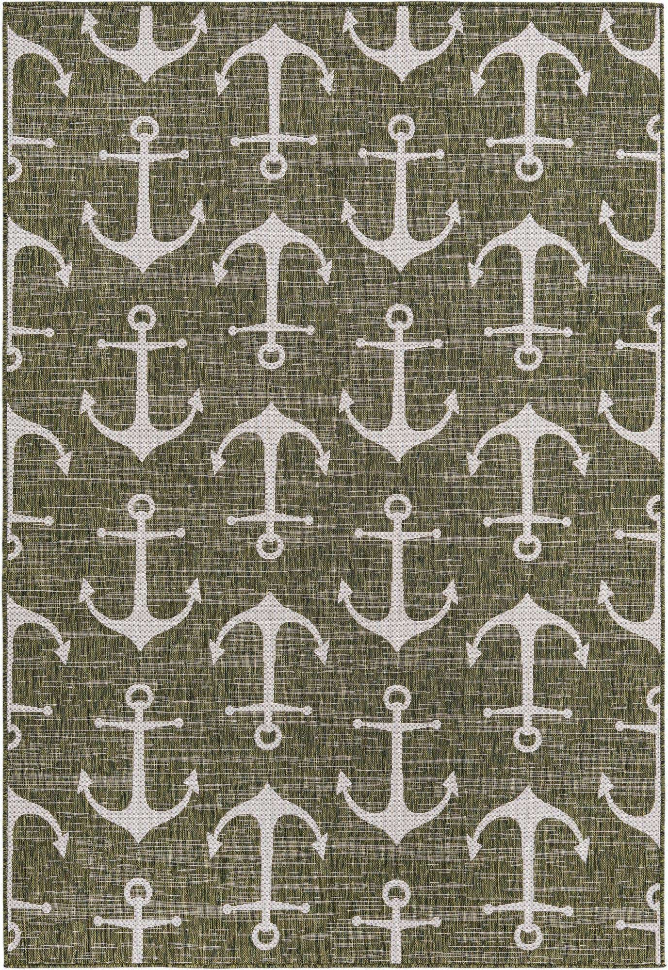 6' x 9' Easy-Clean Coastal Indoor / Outdoor Rug
