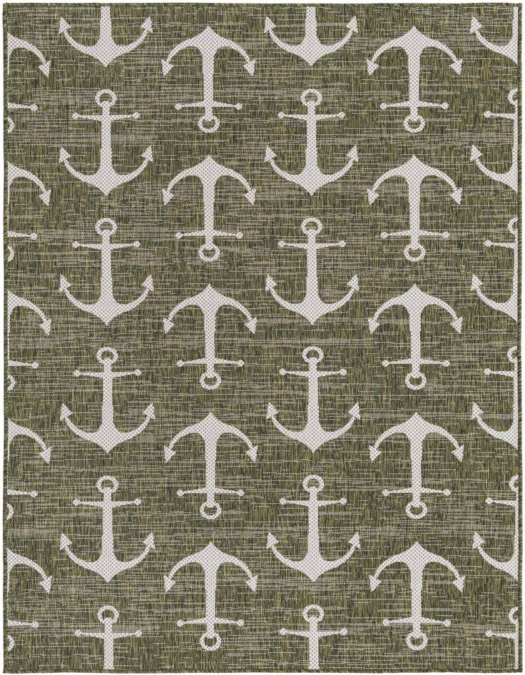 Detail image of 5' 3 x 8' Easy-Clean Coastal Indoor / Outdoor Rug