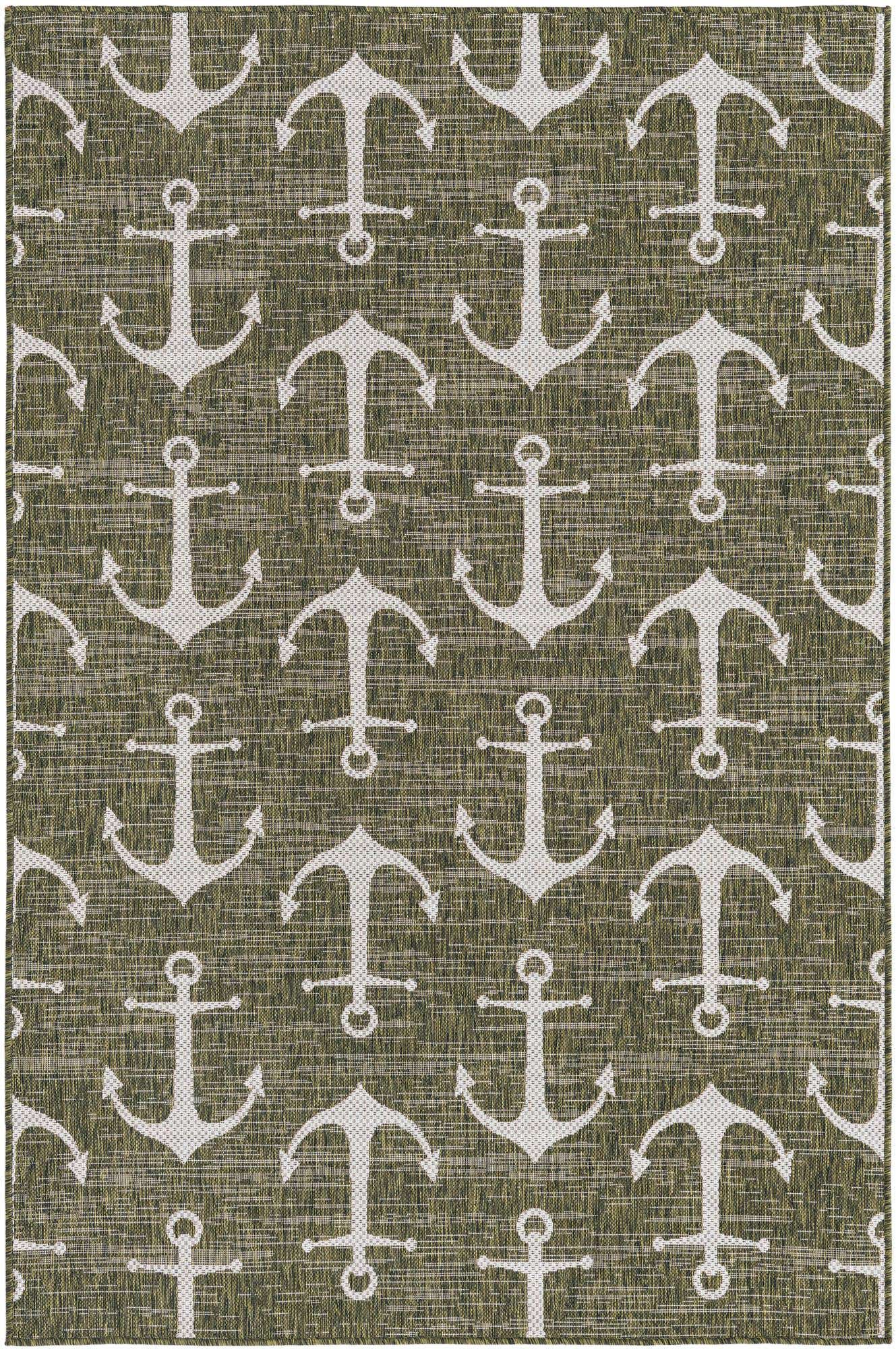 5' 3 x 8' Easy-Clean Coastal Indoor / Outdoor Rug