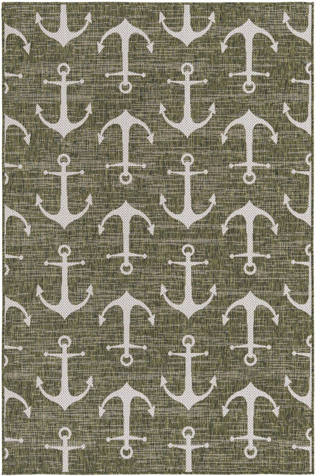 Detail image of 5' 3 x 8' Easy-Clean Coastal Indoor / Outdoor Rug