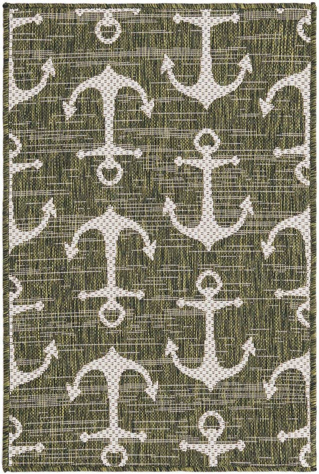 Detail image of 2' x 3' Easy-Clean Coastal Indoor / Outdoor Rug