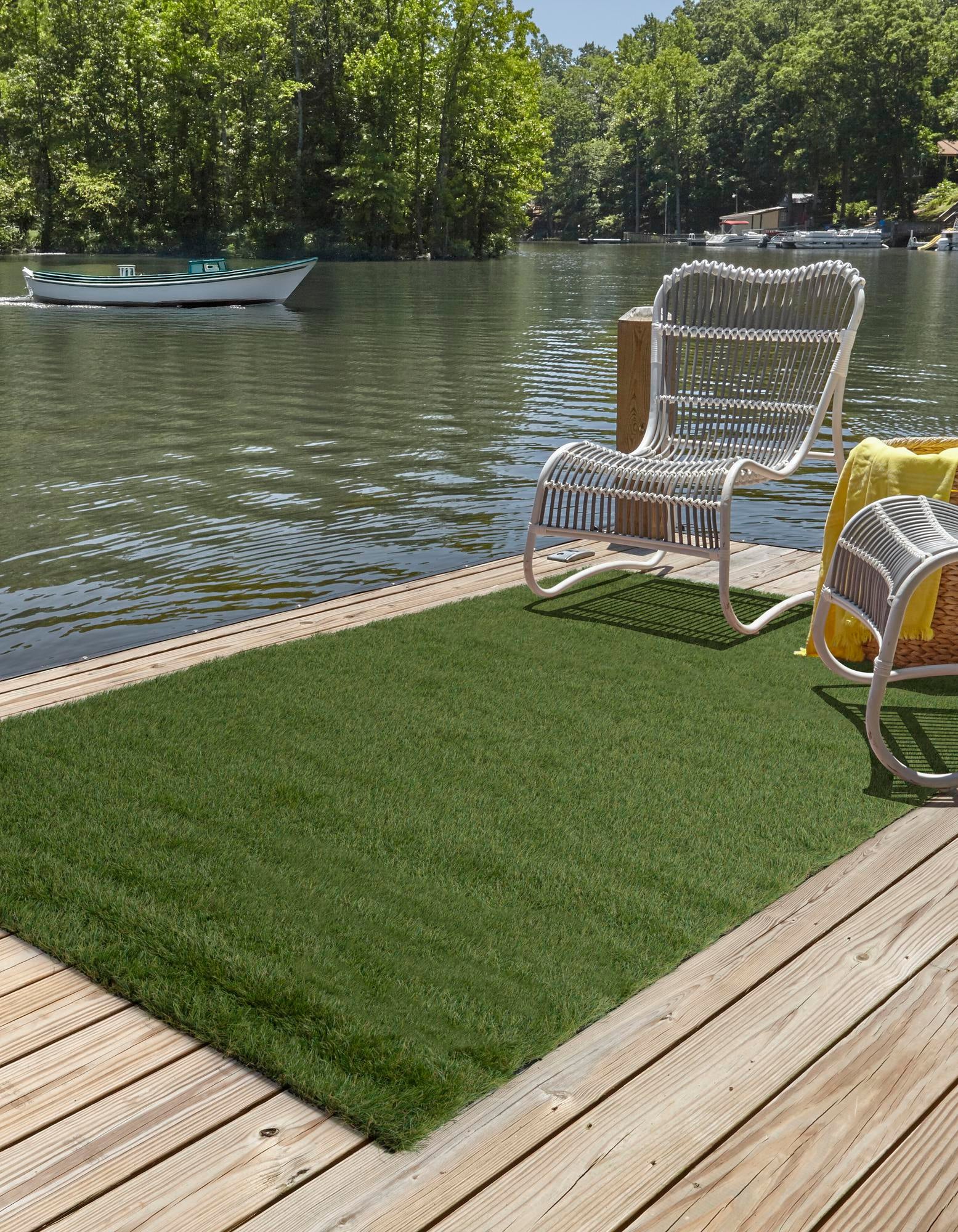 Green 9' x 12' Grass Indoor / Outdoor Rug | OutdoorRugs.com