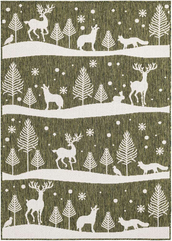 4' x 6' Easy-Clean Holiday Indoor / Outdoor Rug