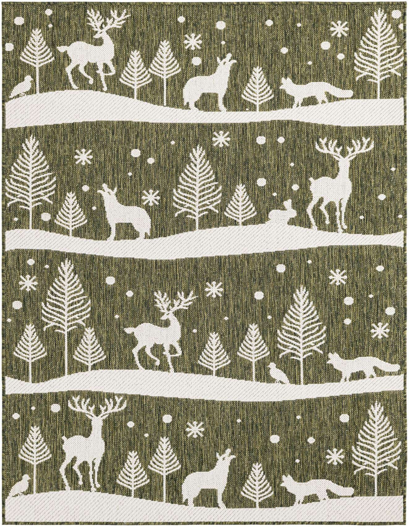 4' x 6' Easy-Clean Holiday Indoor / Outdoor Rug