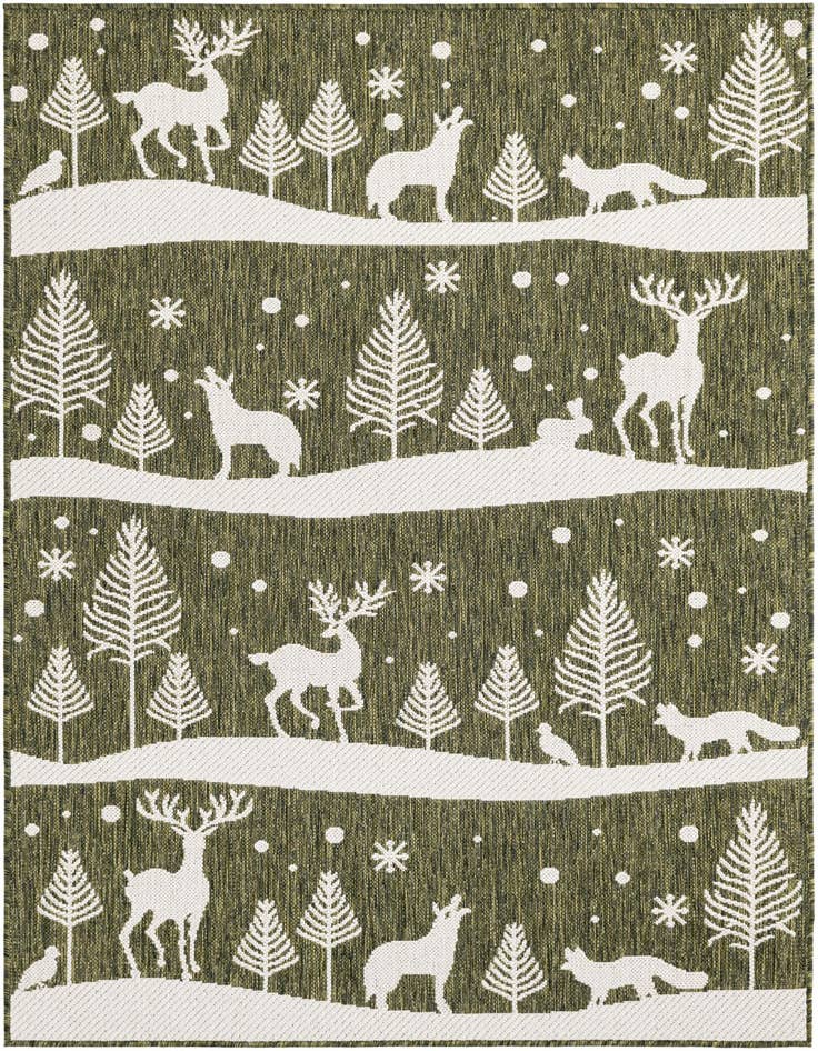 Detail image of 4' x 6' Easy-Clean Holiday Indoor / Outdoor Rug