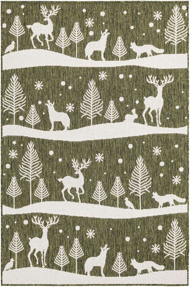 4' x 6' Easy-Clean Holiday Indoor / Outdoor Rug