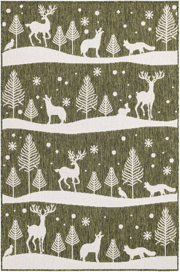Detail image of 4' x 6' Easy-Clean Holiday Indoor / Outdoor Rug