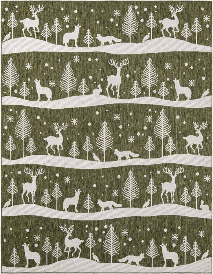 Detail image of 7' 10 x 10' Easy-Clean Holiday Indoor / Outdoor Rug