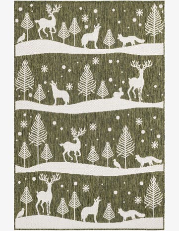 4' x 6' Easy-Clean Holiday Indoor / Outdoor Rug