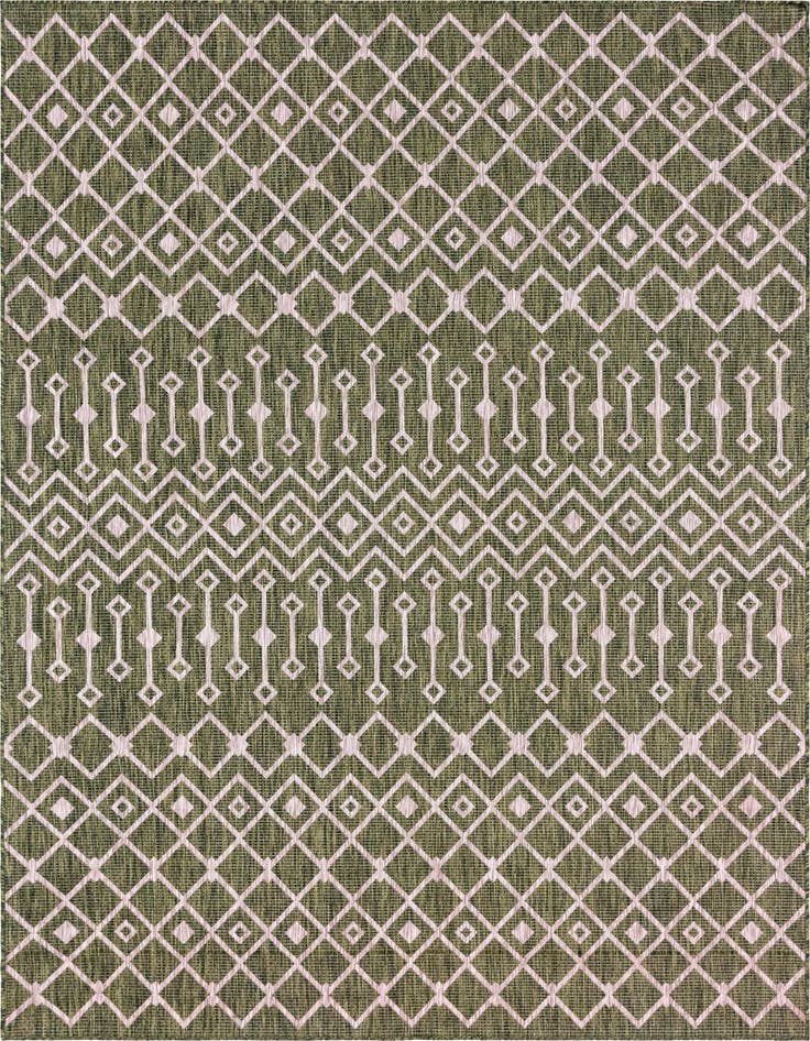 Detail image of 7' 10 x 11' Easy-Clean Lattice Indoor / Outdoor Rug