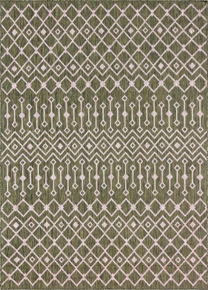 7' 10 x 11' Easy-Clean Lattice Indoor / Outdoor Rug