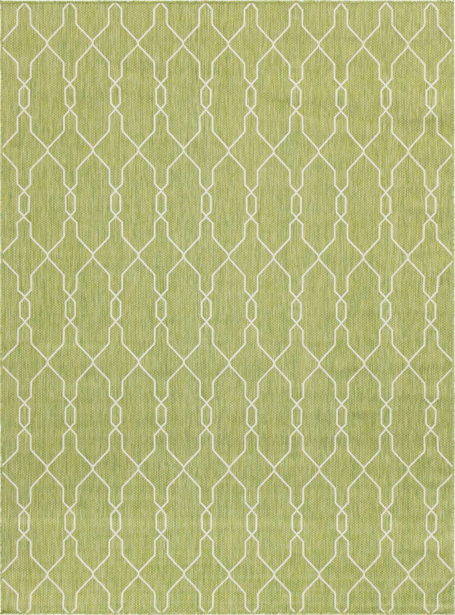 7' 10 x 11' Easy-Clean Lattice Indoor / Outdoor Rug
