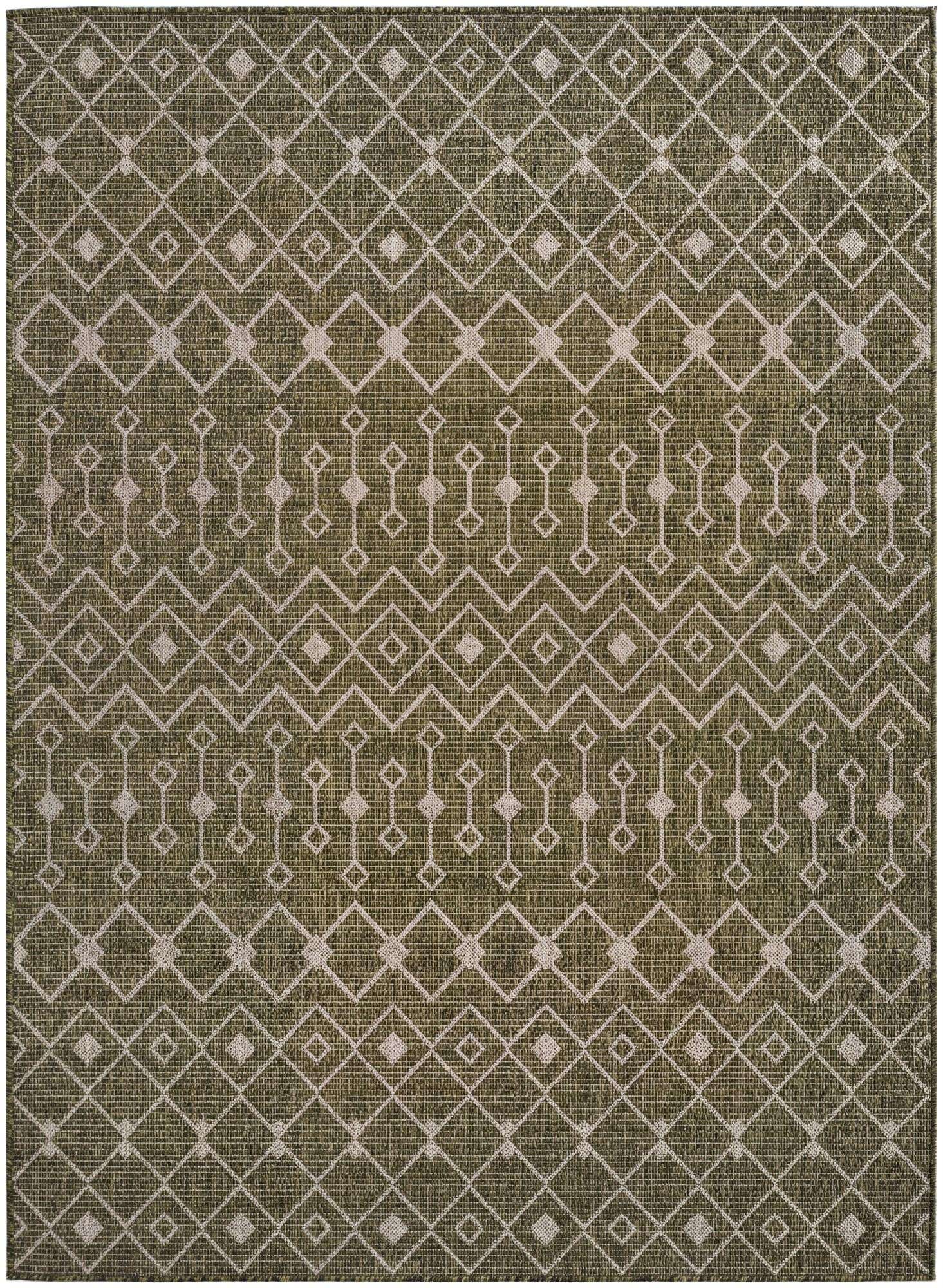 5' 3 x 7' Easy-Clean Lattice Indoor / Outdoor Rug