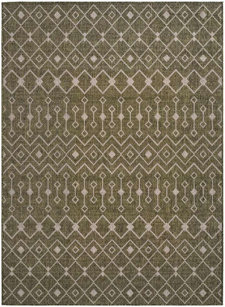 5' 3 x 7' Easy-Clean Lattice Indoor / Outdoor Rug