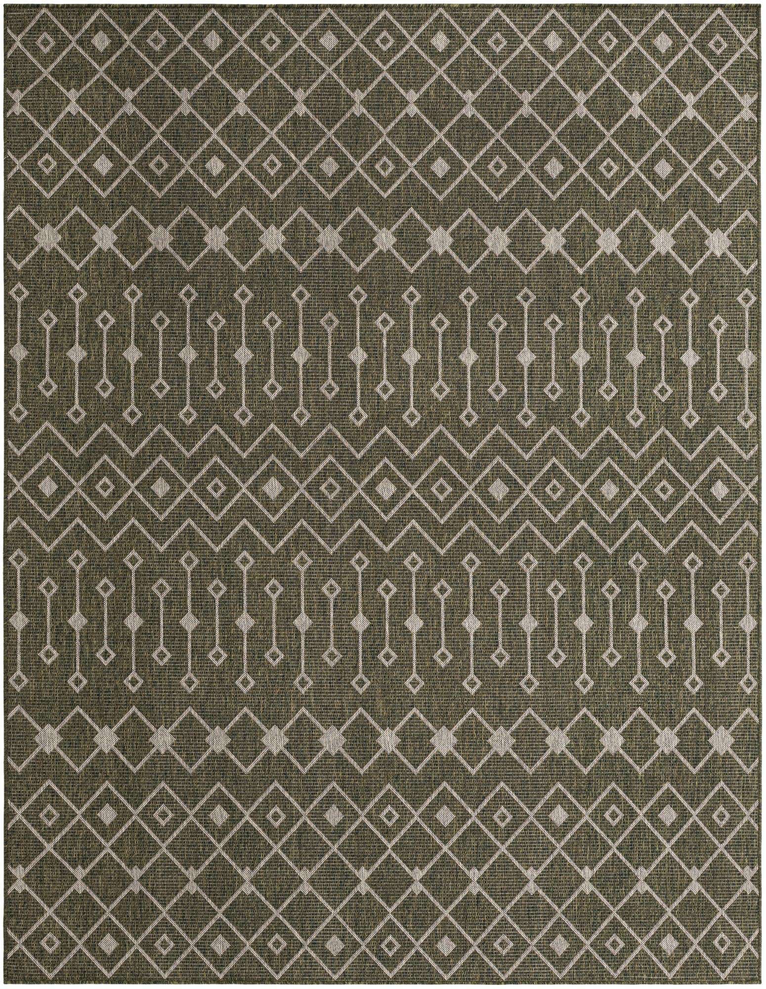7' 10 x 10' Easy-Clean Lattice Indoor / Outdoor Rug