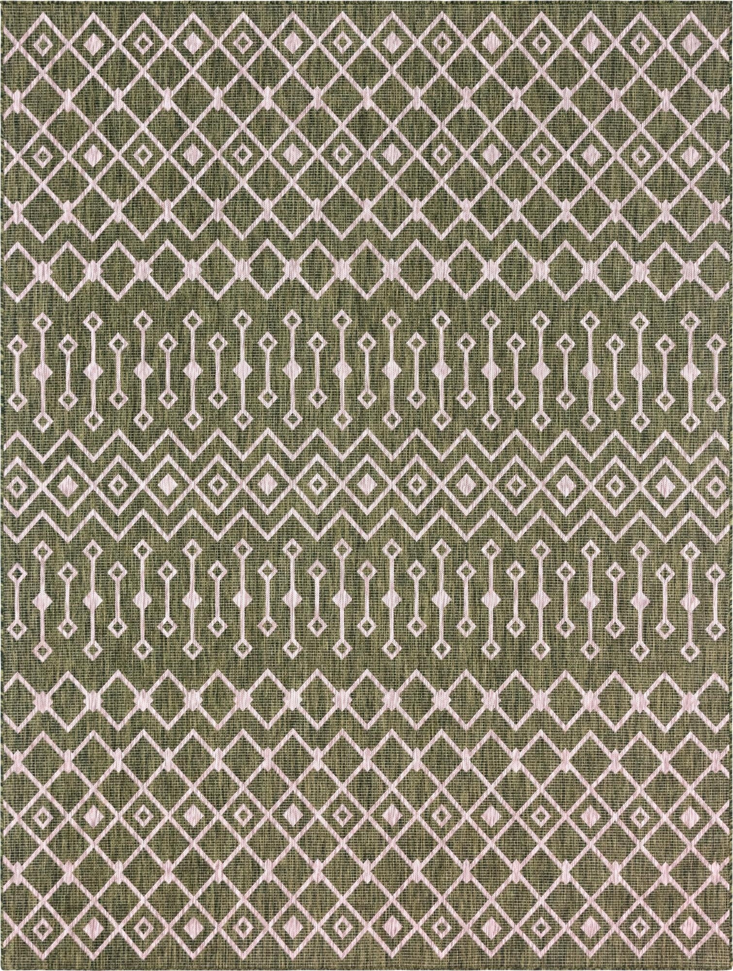 9' x 12' Washable Lattice Indoor / Outdoor Rug