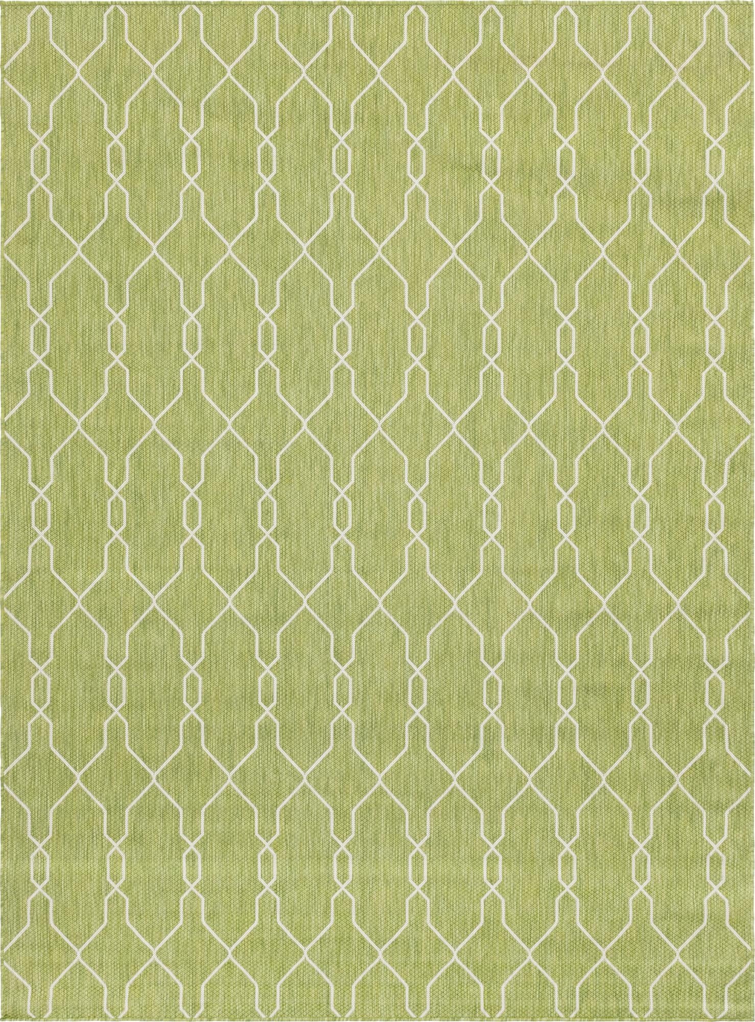 7' 10 x 11' Washable Lattice Indoor / Outdoor Rug