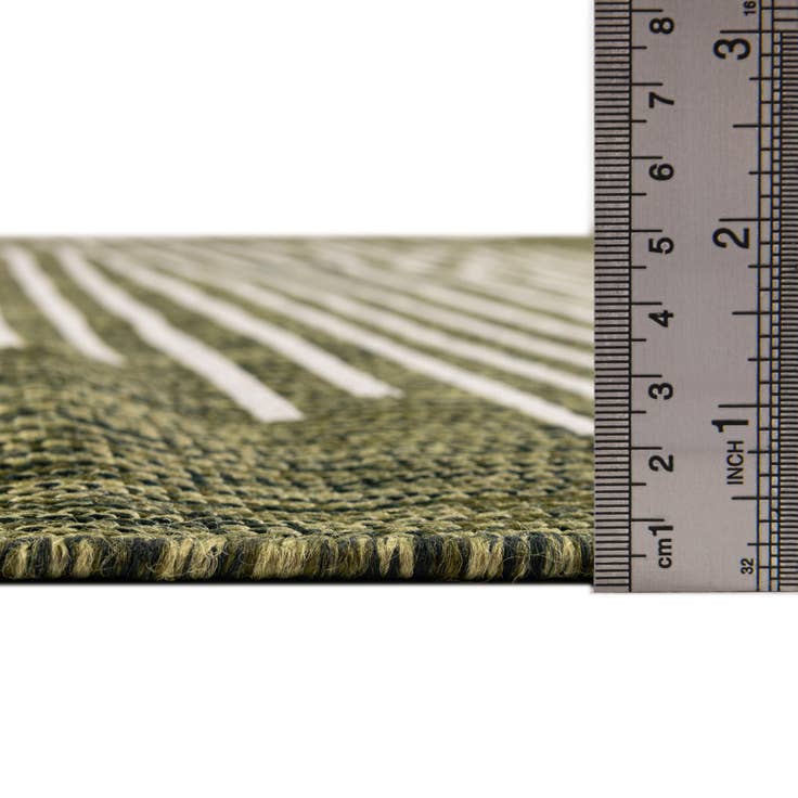 Detail image of Custom Green Easy-Clean Modern Indoor / Outdoor Rug