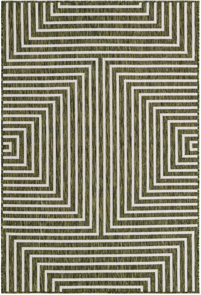 Detail image of 4' x 6' Easy-Clean Modern Indoor / Outdoor Rug