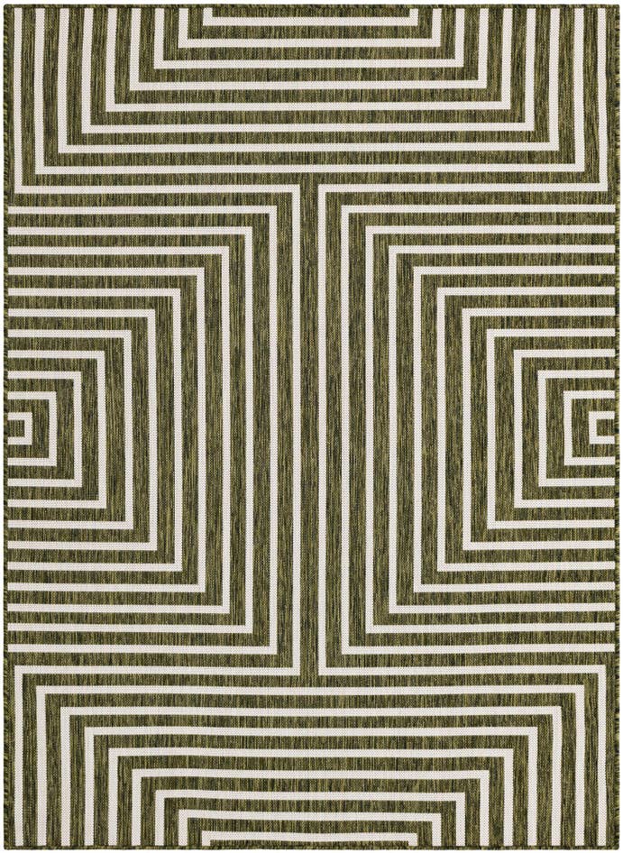 Detail image of 5' 3 x 7' Easy-Clean Modern Indoor / Outdoor Rug