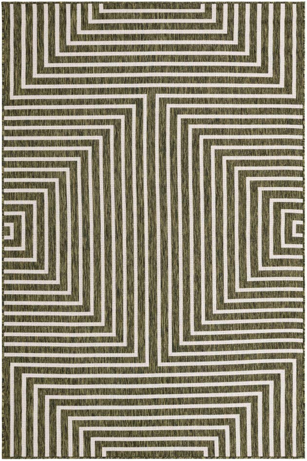 Detail image of 5' 3 x 8' Easy-Clean Modern Indoor / Outdoor Rug