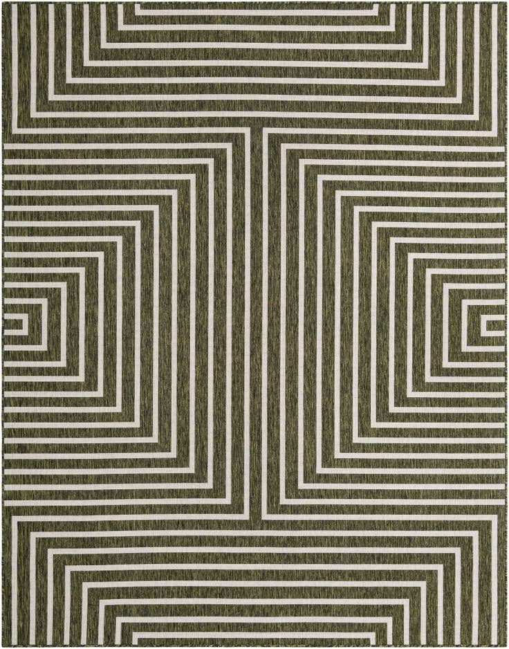 Detail image of 7' 10 x 10' Easy-Clean Modern Indoor / Outdoor Rug
