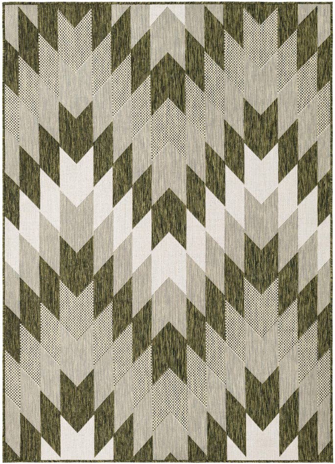Detail image of 5' 3 x 7' Easy-Clean Modern Indoor / Outdoor Rug